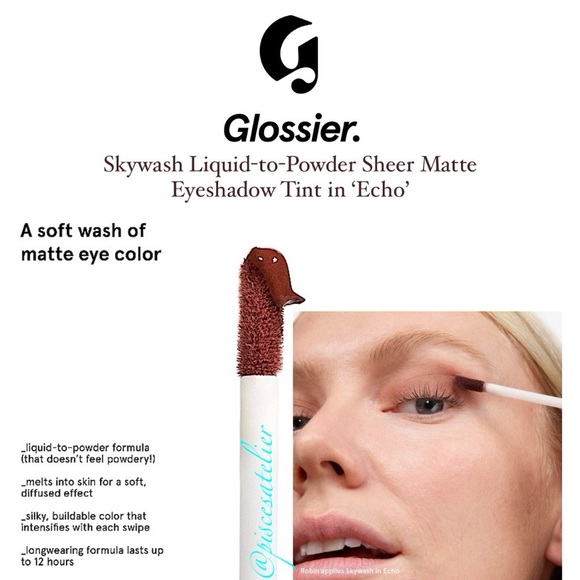 Glossier Skywash Liquid-to-Powder Sheer Matte Eyeshadow Tint in Echo - Picture 4 of 15